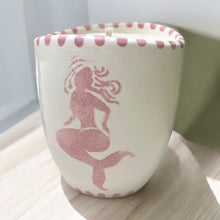 Load image into Gallery viewer, Ceramic Candle Mermaids - Clamshell Pink